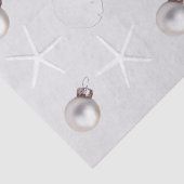 Papier Mousseline Silver Grey Tropical Noël Motif Tissu (Détail)