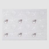 Papier Mousseline Silver Grey Tropical Noël Motif Tissu (Recto)