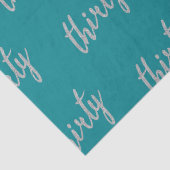 Papier Mousseline Silver Turquoise 30 Anniversaire Parties scintilla (Détail)