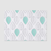 Papier Mousseline Silver & Turquoise Design chic & moderne feuille (Recto)