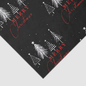 Papier Mousseline Simple Elegant Christmas Pine Tree | Black (Détail)