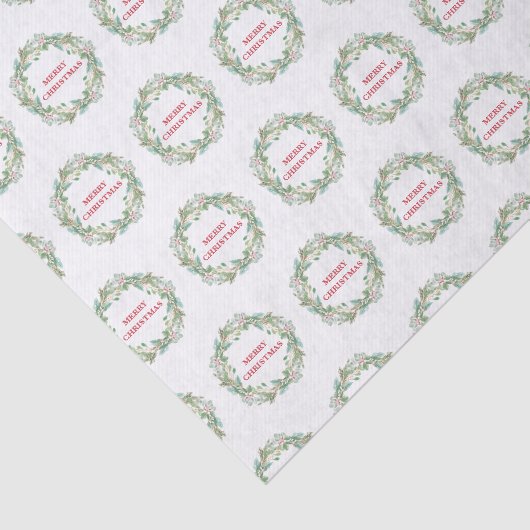 Papier Mousseline Simple élégante couronne moderne Noël (Détail)