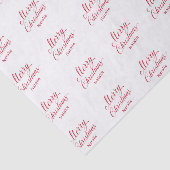 Papier Mousseline Simple élégante Rouge Script moderne Noël (Détail)
