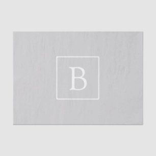 Papier Mousseline Simple Light Grey monogram