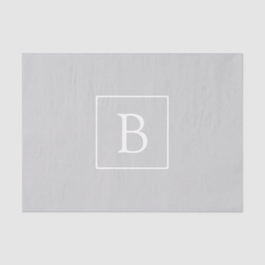 Papier Mousseline Simple Light Grey monogram (Recto)