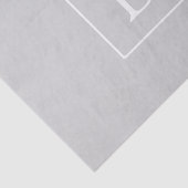 Papier Mousseline Simple Light Grey monogram (Détail)