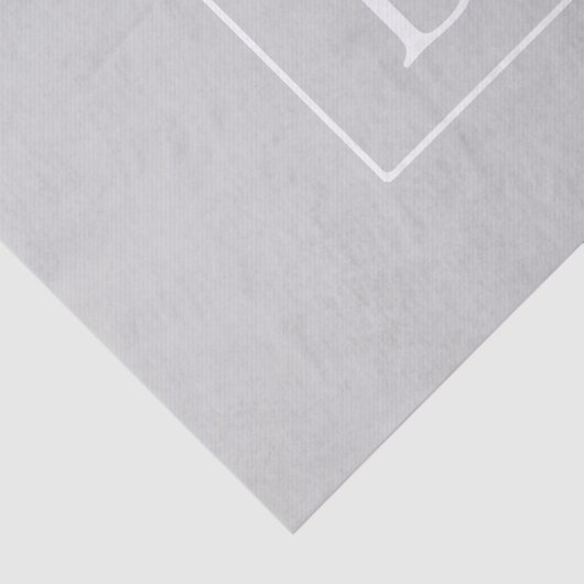 Papier Mousseline Simple Light Grey monogram (Détail)