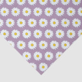 Papier Mousseline Simple marguerite blanche sur Motif violet (Détail)