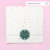 Papier Mousseline Simple moderne blanc flocon de neige en or élégant