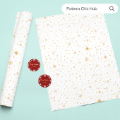 Papier Mousseline Simple moderne blanc flocon de neige en or élégant