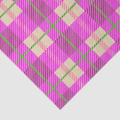 Papier Mousseline Simple Noël Plaid Pink Purple À damiers (Détail)