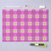 Papier Mousseline Simple Noël Plaid Pink Purple À damiers (Artisanat)