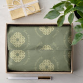 Papier Mousseline Simple Personnalisé Croix Celtique Minimaliste Ver (Cadeau)