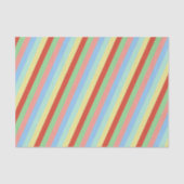 Papier Mousseline Simple rayures colorées de Noël (Recto)