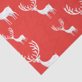 Papier Mousseline Simple Red Reindets Noël Motif de Noël (Détail)