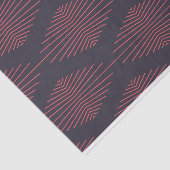 Papier Mousseline Simple, rouge, motif traditionnel avec lignes (Détail)