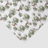 Papier Mousseline Simple Russe Forêt d'hiver aquarelle Noël (Détail)
