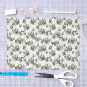 Papier Mousseline Simple Russe Forêt d'hiver aquarelle Noël (Artisanat)