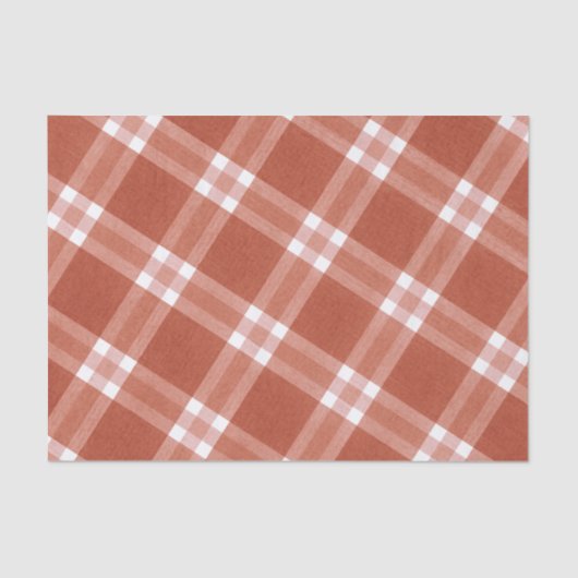 Papier Mousseline Simple Rustique rouge et blanc Motif Noël  (Recto)