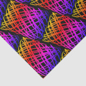 Papier Mousseline Simple Scribble | Half Drop | Arrière - plan noir  (Détail)