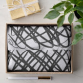Papier Mousseline Simple Scribble | Noir | (Cadeau)