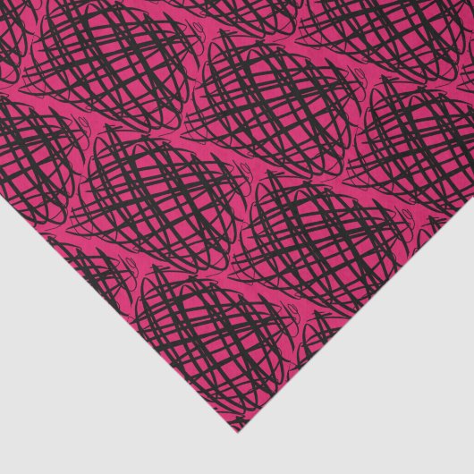 Papier Mousseline Simple Scribble | Noir | Angled | Ruby | (Détail)