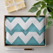 Papier Mousseline Simplement ZigZag - Turquoise (Cadeau)