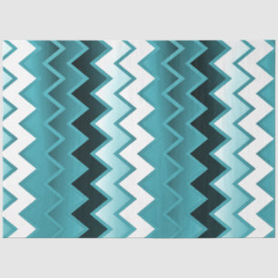 Papier Mousseline Simplement ZigZag - Turquoise