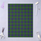 Papier Mousseline Sinclair tartan bleu vert plaid (Artisanat)