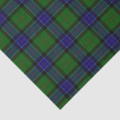 Papier Mousseline Sinclair tartan bleu vert plaid (Détail)