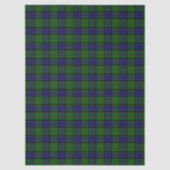 Papier Mousseline Sinclair tartan bleu vert plaid (Recto)