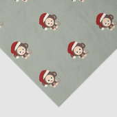 Papier Mousseline Singe de Noël mignon (Détail)