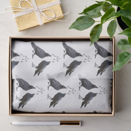 Papier Mousseline Singing Crows Tissue Paper (Cadeau)