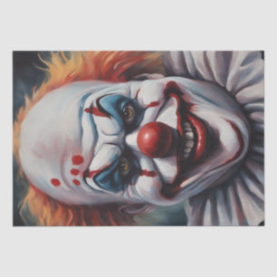 Papier Mousseline Sinister Grin : Découpage clown effrayant