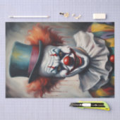 Papier Mousseline Sinister Grin : Découpage clown effrayant (Artisanat)