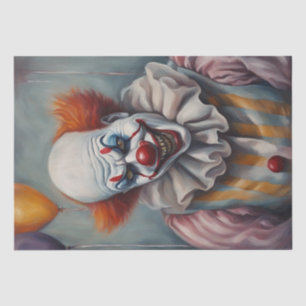 Papier Mousseline Sinister Grin : Découpage clown effrayant