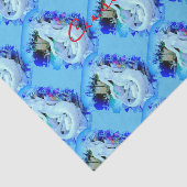 Papier Mousseline Sirène blanche assise Thunder_Cove (Détail)