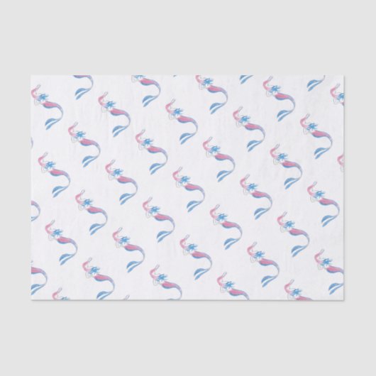 Papier Mousseline Sirène colorée (Recto)