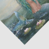Papier Mousseline sirène d'une chevelure verte (Détail)