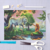 Papier Mousseline sirène et licorne (Artisanat)