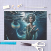 Papier Mousseline Sirène Ethérée Moonlit Mermaid Decoupage (Artisanat)