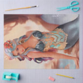 Papier Mousseline Sirène Imaginaire Aquarelle Argent (Artisanat)