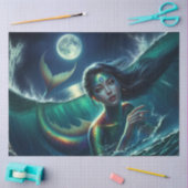 Papier Mousseline Sirène Lune - Papier de découpage Sirène (Artisanat)