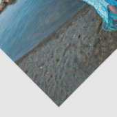 Papier Mousseline Sirène Par Bleu Bleu Bleu Nautique Éthérée (Détail)