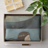 Papier Mousseline Sirène Primitive Dans Le Découpage Océan Céleste (Cadeau)