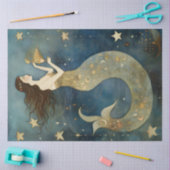 Papier Mousseline Sirène Primitive Dans Le Découpage Océan Céleste (Artisanat)