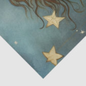 Papier Mousseline Sirène Primitive Dans Le Découpage Océan Céleste (Détail)