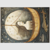 Papier Mousseline Sirène Primitive Dans Une Découpage Peinture De Ba (Recto)