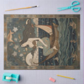 Papier Mousseline Sirène Primitive Dans Une Découpage Peinture De Ba (Artisanat)