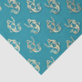 Papier Mousseline Sirène Teal (Détail)